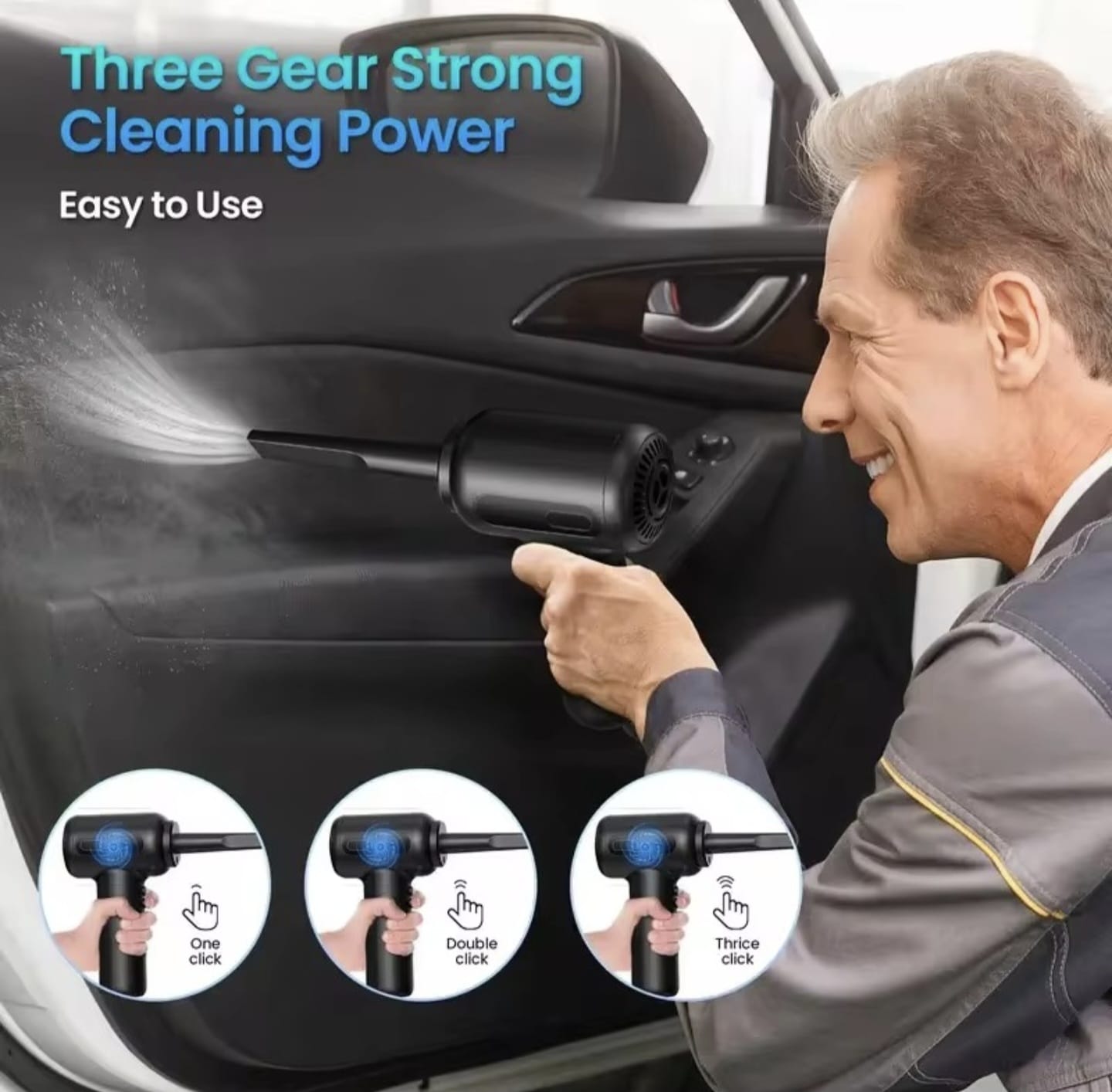 CleanRide™ Pro – 2-in-1 Car Vacuum & Air Blower