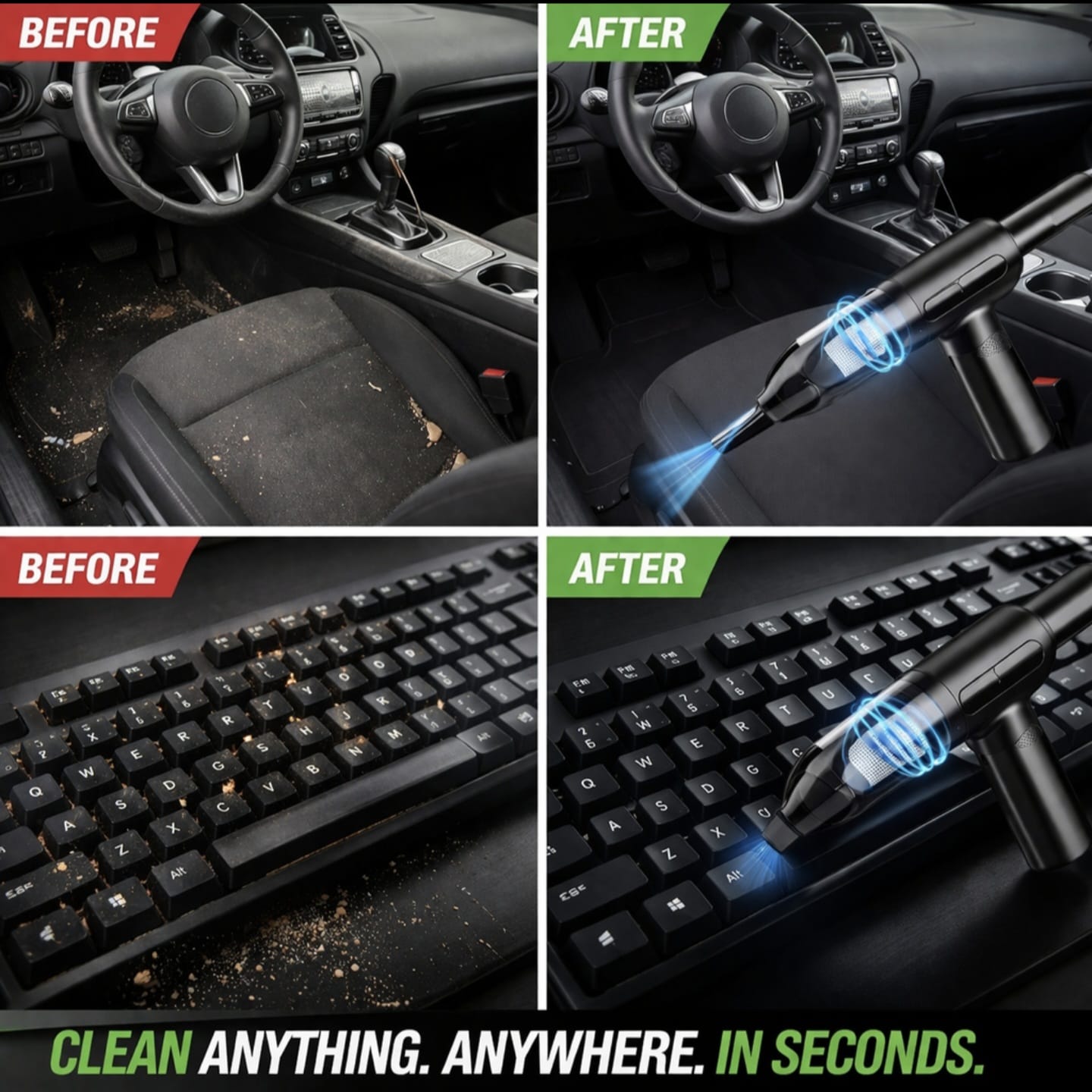 CleanRide™ Pro – 2-in-1 Car Vacuum & Air Blower